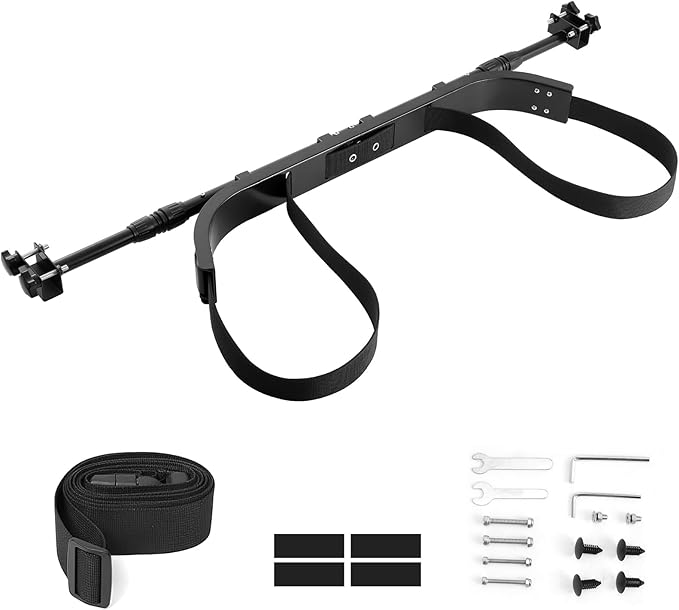Kartols Golf cart Bag Holder Bracket No-Drilling Golf Club Holder for 2+2 Golf Cart Rear Seat for Yamaha, EZGO, Club Car, with 1 Inch Square Tube, Universal Golf cart Accessories Adjustable