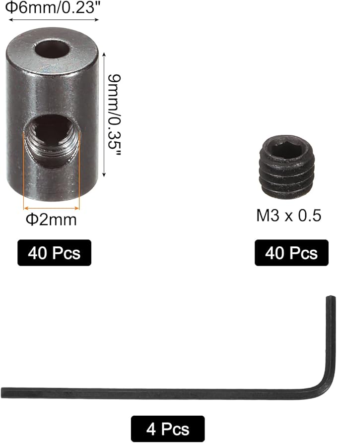 MECCANIXITY 40 Pcs Metal Locking Pin Backs, Locking Pin Keepers Clasp 9mm - Image 2