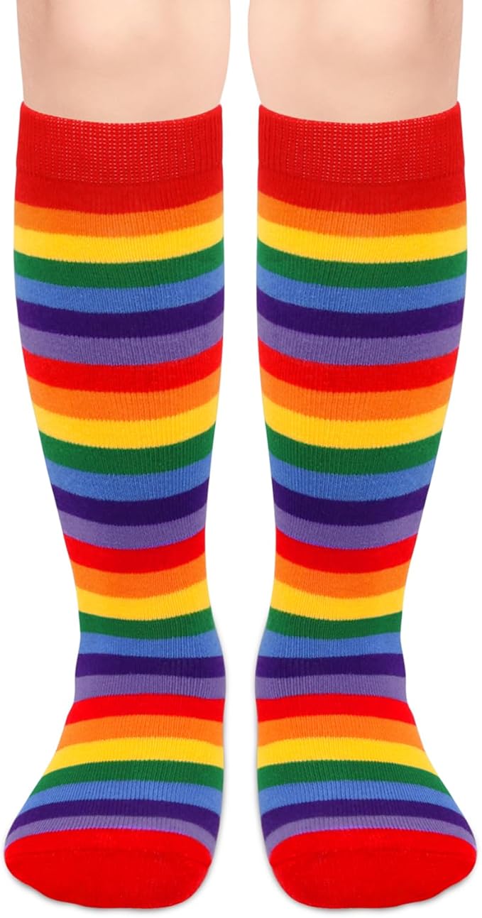 Olreco 1 Pack Toddler Kids Youth Soccer Socks Girls Boys Baseball Socks Youth Knee High Softball Football Accessories Cotton