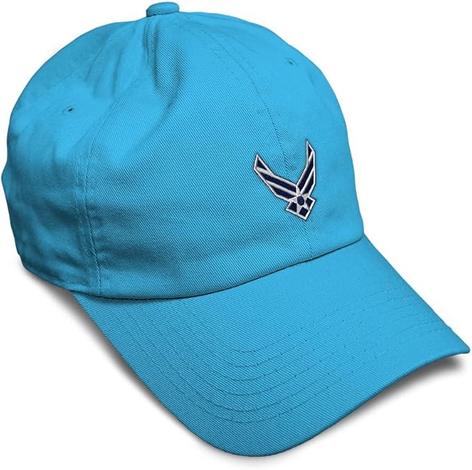 Speedy Pros Soft Baseball Hat Embroidered Dad Hat Air Force Emblem Embroidery Men & Ladies Baseball Cap Cotton