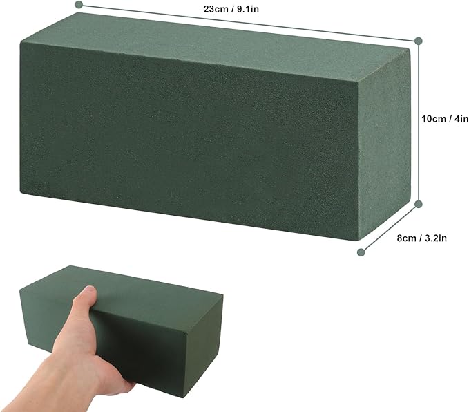 IHDYPPEW 8 PCS Green Floral Foam Blocks, Dry and Wet Florist Foam - Image 2