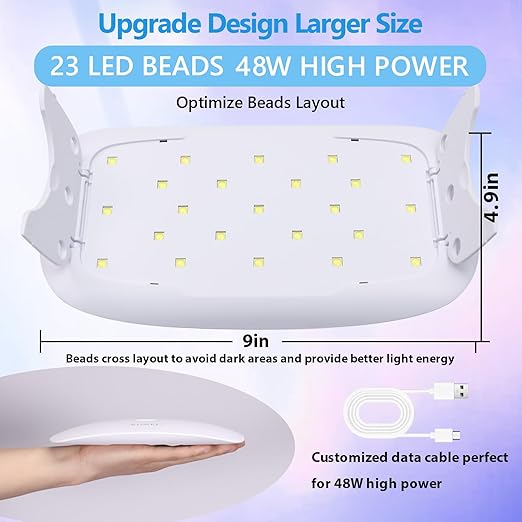 KISREL 400g UV Resin with Light, UV Headlamp 22 Beads 36W, Larger Size Light - Image 3