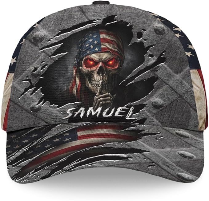 Baseball Cap for Men Women, Skull Cap for Men, Skeleton Gothic Horror Adjustable Strap Sports Soft Caps Outdoor