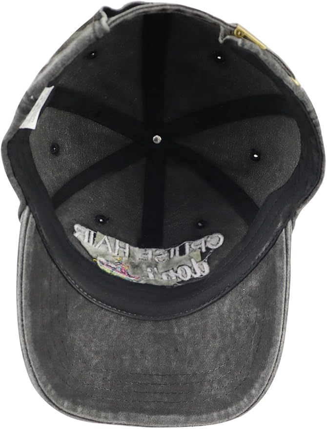 Cruise Hair Don't Care Hat for Men Women, Funny Adjustable Cotton Embroidered Captain Sailing Baseball Cap
