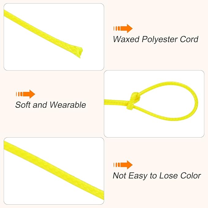 MECCANIXITY Waxed Cord 1mm Waxed Thread 87 Yard Wax String Leather Cord - Image 3