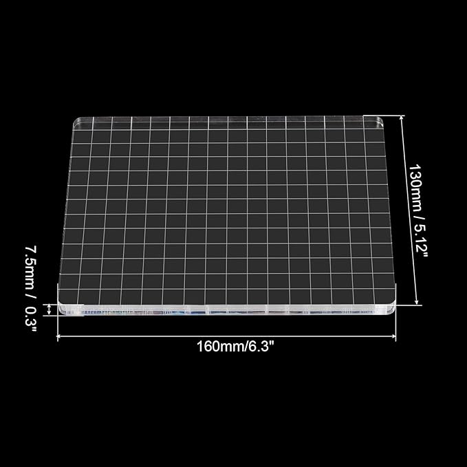 PATIKIL 6" x 5" Acrylic Stamp Block - Image 2