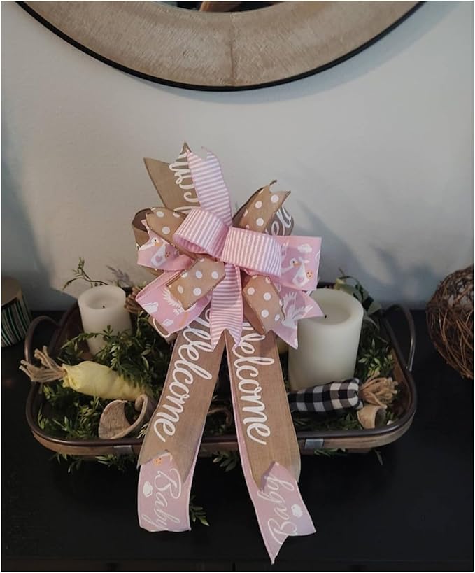 Burlap Ribbon Wired, Farmhouse Rustic Welcome Ribbon - Image 5