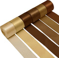 1-1/2 Inch Brown Satin Ribbons for Crafts, 6 Rolls Single-Faced Brown Assorted by Jacriah