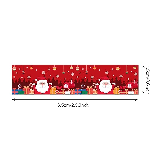 12 Pcs Christmas Washi Tape Merry Christmas Print Masking Tape Christmas Tree - Image 4