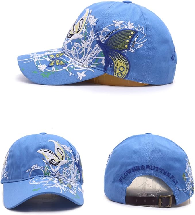 Trucker Hats California H Womens Hat Trendy Creativity Flowers Butterfly Sequins Embroidered Baseball Cap