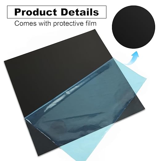 3PCS 12 x 12 x 1/16 Inch Anodized Aluminum Sheet, 5052 Black Aluminum Engraving - Image 3