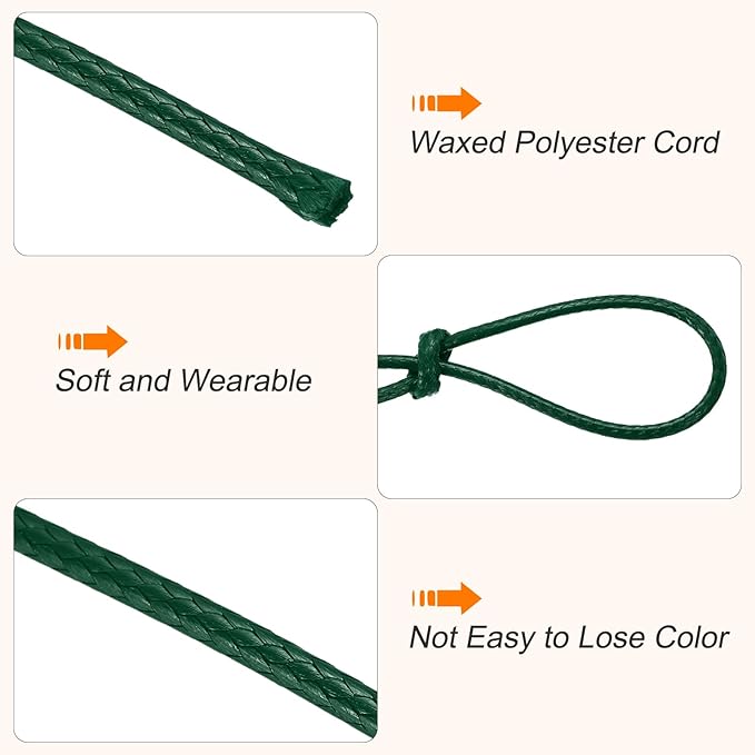 MECCANIXITY Waxed Cord 1mm Waxed Thread 87 Yard Wax String Leather Cord - Image 3