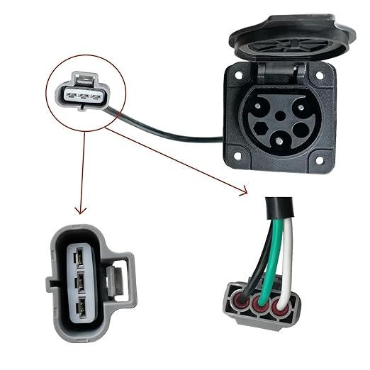 JOEEGO Charger Receptacle Compatible with Evolution Golf Cart (All Models Before 2023) Replaces OEM# 2.04.0602, 40 inches