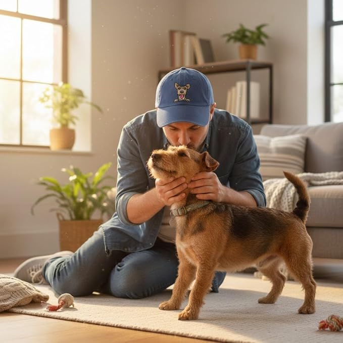 Pet Dog Lover Gifts,Embroidered Dog Baseball Hats for Men Women Dad Mom