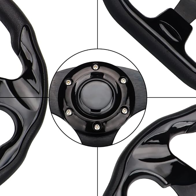 D Shape Style Golf Cart Steering Wheel Universal Design for Club Car Ds and Precedent EZGO RXV & TXT, Yamaha Golf Cart Steering Wheel