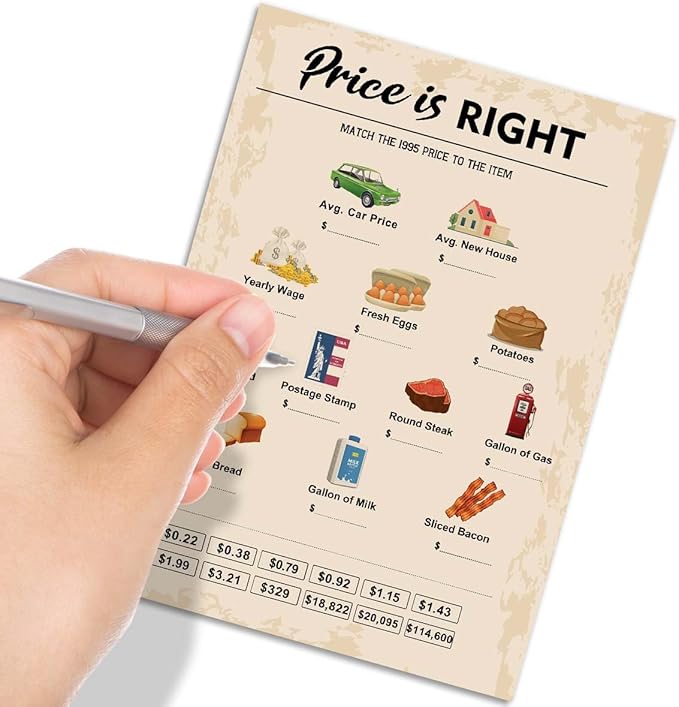QUPT 30th Birthday Party Games, Price is Right Games, Birthday Party Supplies - Image 4