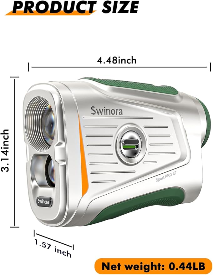 Magnetic Golf Rangefinder with Slope – 7X Magnification, 1300Y Range Finder Golf for All Levels, Fast Flag Lock Vibration, Rechargeable, Waterproof Golf Accessories for Men and Women