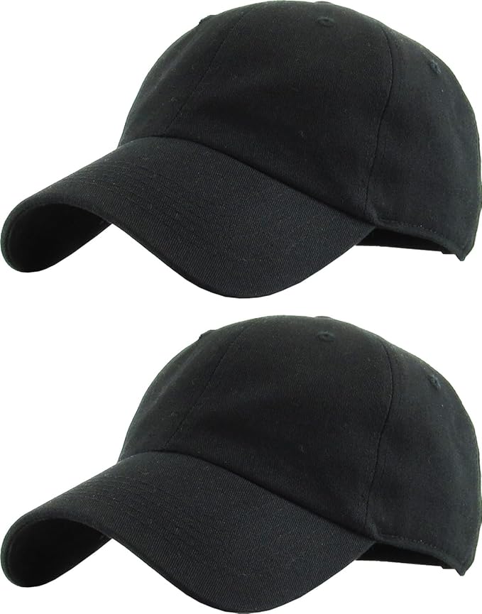 KBETHOS Classic Unisex Cotton Adjustable Low Crown Baseball Cap – Plain Dad Hat