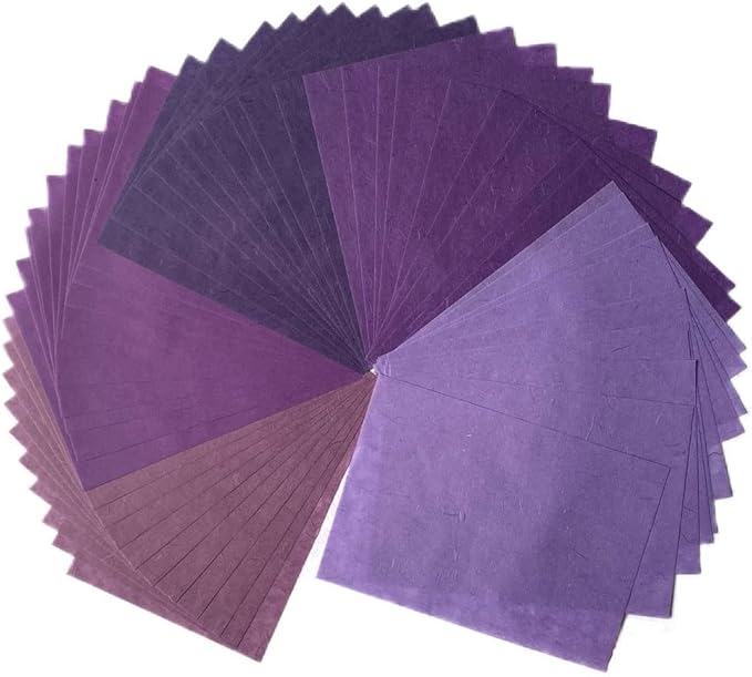50 Sheets A4 Natural Fiber Mulberry Tree Mulberry Paper Sheets Art Tissue Washi by RATREE888