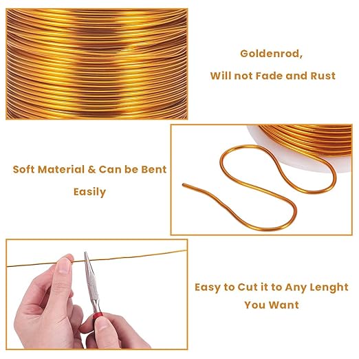 BENECREAT 15 Gauge 220FT Aluminum Wire Anodized Jewelry Craft Making Beading - Image 2