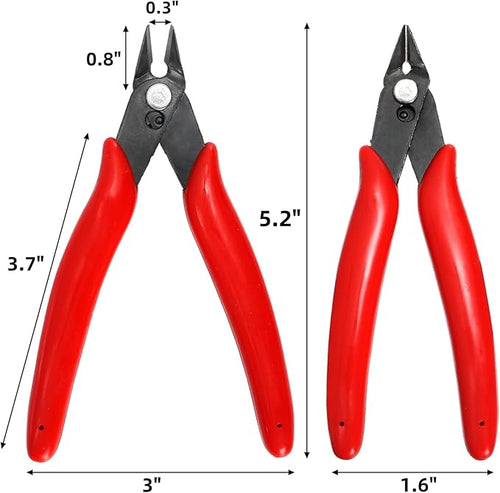 10 Pack 170 Wire Cutters, 5 Inch Small Precision Flush Cut Pliers - Image 2