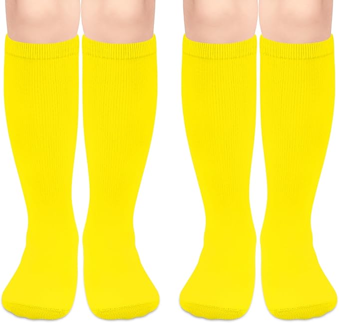 Sarfel Kids Soccer Socks Toddler Soccer Socks Girls Boys Soccer Socks Kids Tube Socks with Stripes Toddler Knee High Socks