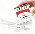 Premium Bamboo Golf Tees | 83mm (3.25") Wooden Tees | Golf Gifts for Men | Vintage-Style tee Case Golf Accessories for Men | Funny Golf Accessory for Golfers