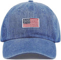 USA Flag & Embroidery Premium 100% Cotton Low Profile Adjustable Baseball Dad Cap