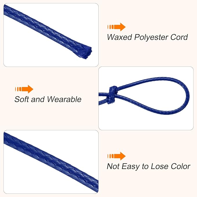 MECCANIXITY Waxed Cord 1mm Waxed Thread 87 Yard Wax String Leather Cord - Image 3