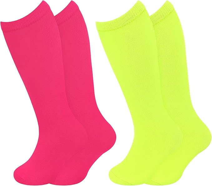 Sarfel Kids Soccer Socks Toddler Soccer Socks Girls Boys Soccer Socks Kids Tube Socks with Stripes Toddler Knee High Socks
