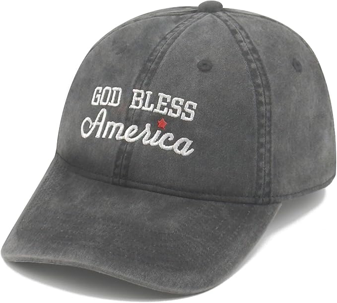 Faith Christian Patriotic Embroidered Baseball Cap, Vintage Cotton Dad Hat for Men Women, Birthday