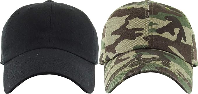KBETHOS Classic Unisex Cotton Adjustable Low Crown Baseball Cap – Plain Dad Hat