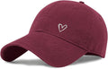 Pairxily Vintage Heart Embroidered Baseball Cap Distressed Adjustable Hat for Women Low Profile Dad Hats Unisex Cotton Cap