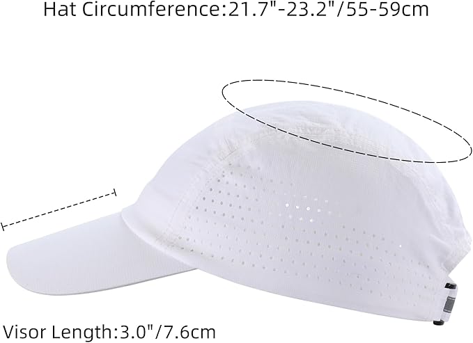 Connectyle Men's Breathable Run Hat Quick Dry Reflective Sport Cap Adjustable Lightweight Baseball Hat Unstructured Design