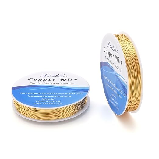 Adabele 124 Feet Premium Tarnish Resistant Round Jewelry Wire Copper Beading - Image 2