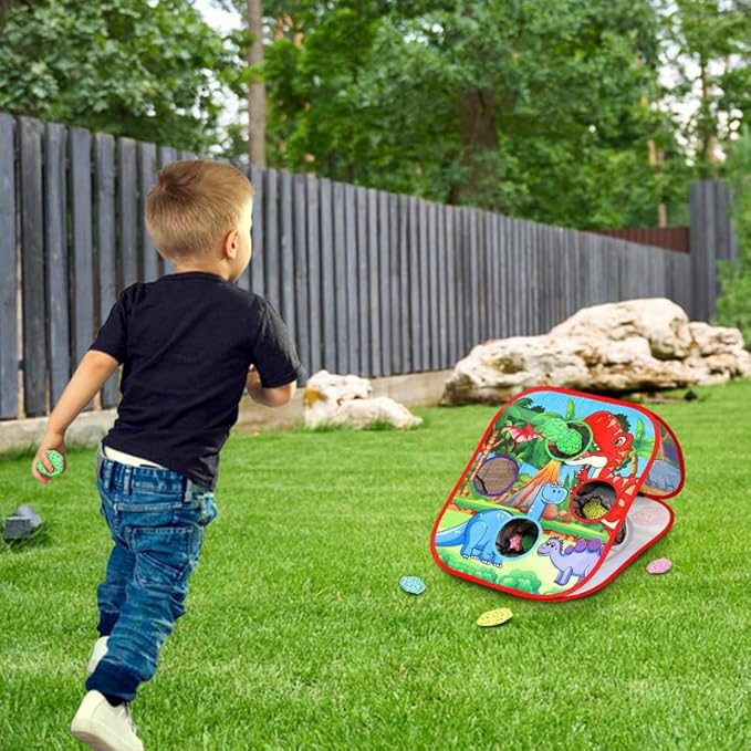Bean Bag Toss Game for Kids/Double-Sided Foldable Cornhole Board/Backyard Beach - Image 6