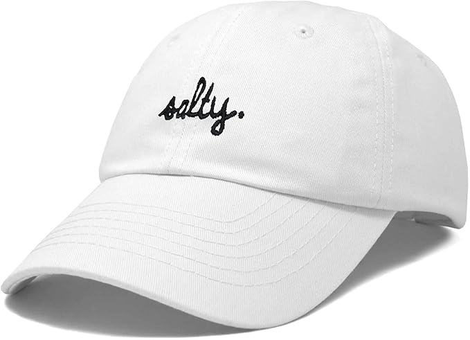 DALIX Salty Embroidered Cotton Beach Baseball Cap Adjustable Dad Hat Womens