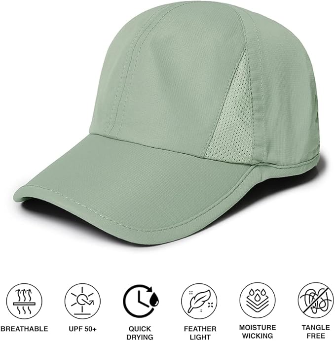 Ponyflo Women’s Ponytail Baseball Cap, Patented Active Feather-Light Hat with Open Back