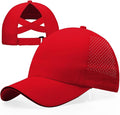 Girls Criss Cross Ponytail Hat Mesh Baseball Cap Kids Quick Dry Ponycap Hats Outdoor Summer Sports Hat Age 7-12