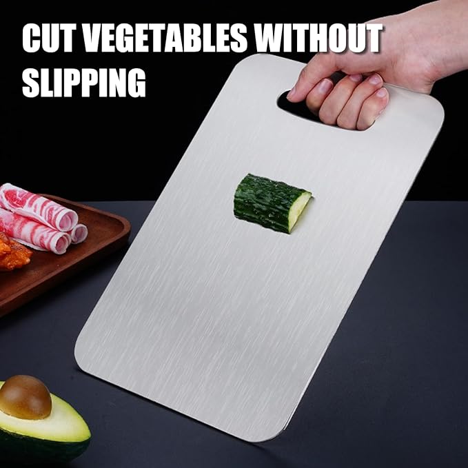 Cutting Board Double Sided, Large Size+Small Size, Food Grade Stainless steel - Image 4