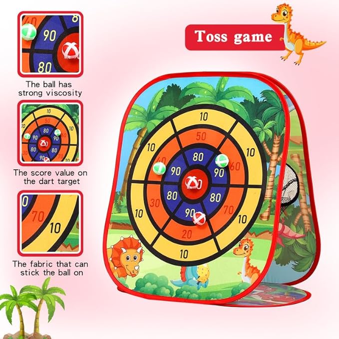Bean Bag Toss Game for Kids/Double-Sided Foldable Cornhole Board/Backyard Beach - Image 3