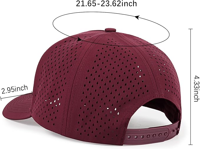 HH HOFNEN Quick Dry Baseball Cap Mesh Snapback Hat Sun and Rain Protection Golf Ball Cap for Men Women