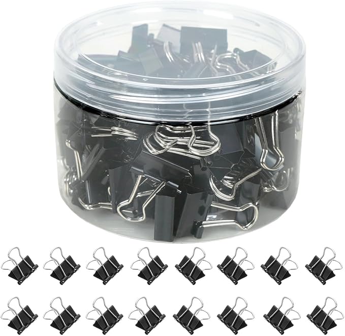 150 PCS Mini Binder Clips, 5/8 inch 15mm Binder Clips, Document Organizing by MIELIKKE