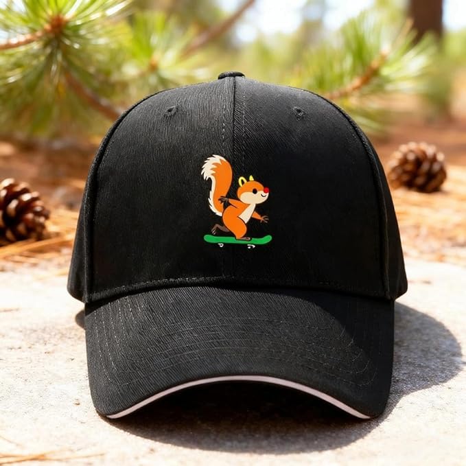Embroidered Baseball Cap for Men Women, Breathable Cotton Adjustable Hat, Various Patterns for Casual Daily Outfits