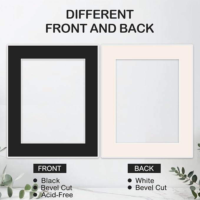 Prudiut 15 Pack 8x10 Black Picture Mats, Frame Mattes - Image 5
