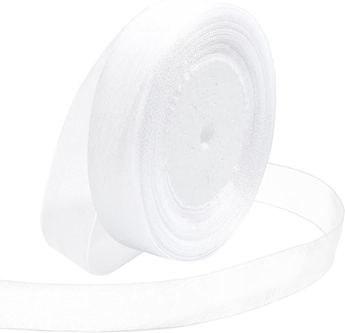 Ribbon for Gift Wrapping 3/4 inch White Sheer Organza Ribbon for Flower Bouquet by Loomeshribbonforcrafts%EF%BC%81