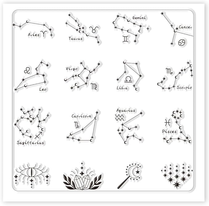 CHGCRAFT Polymer Clay Texture Sheets Constellations Clay Texture Mat Silicone - Image 8