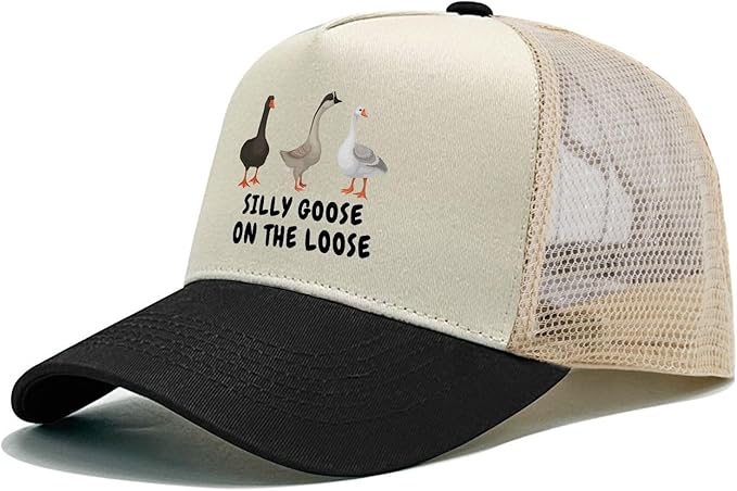 Funny Goose Hat Silly Goose On The Loose Hat Men Baseball Hats Funny Cap