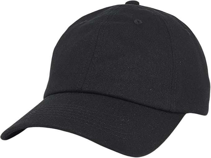 Classic Dad Hat Cotton, Low-Profile Plain Baseball Cap, Adjustable, Breathable and Packable
