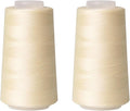 Sewing Thread Cone Set, 2 Pack Serger Thread, 3000 Yards Each, All Purpose by Unknown